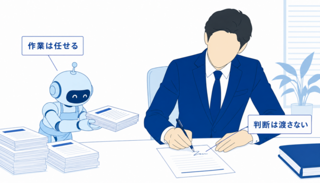 「作業は任せる_判断は渡さない」の画像